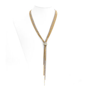 d'Avossa Necklace in 18 kt white and yellow gold with white Diamonds (5)