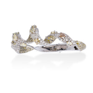 d'Avossa Bracelet, 18kt White Gold, with Fancy and White Diamonds