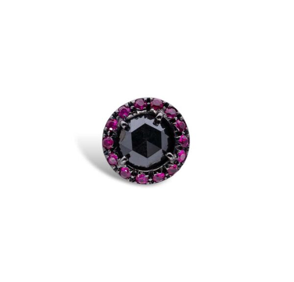 Black Diamonds and Rubies d'Avossa Earrings 2