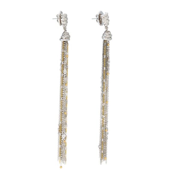 d’Avossa Earrings in 18kt white and yellow Gold with a pavè of white Diamonds